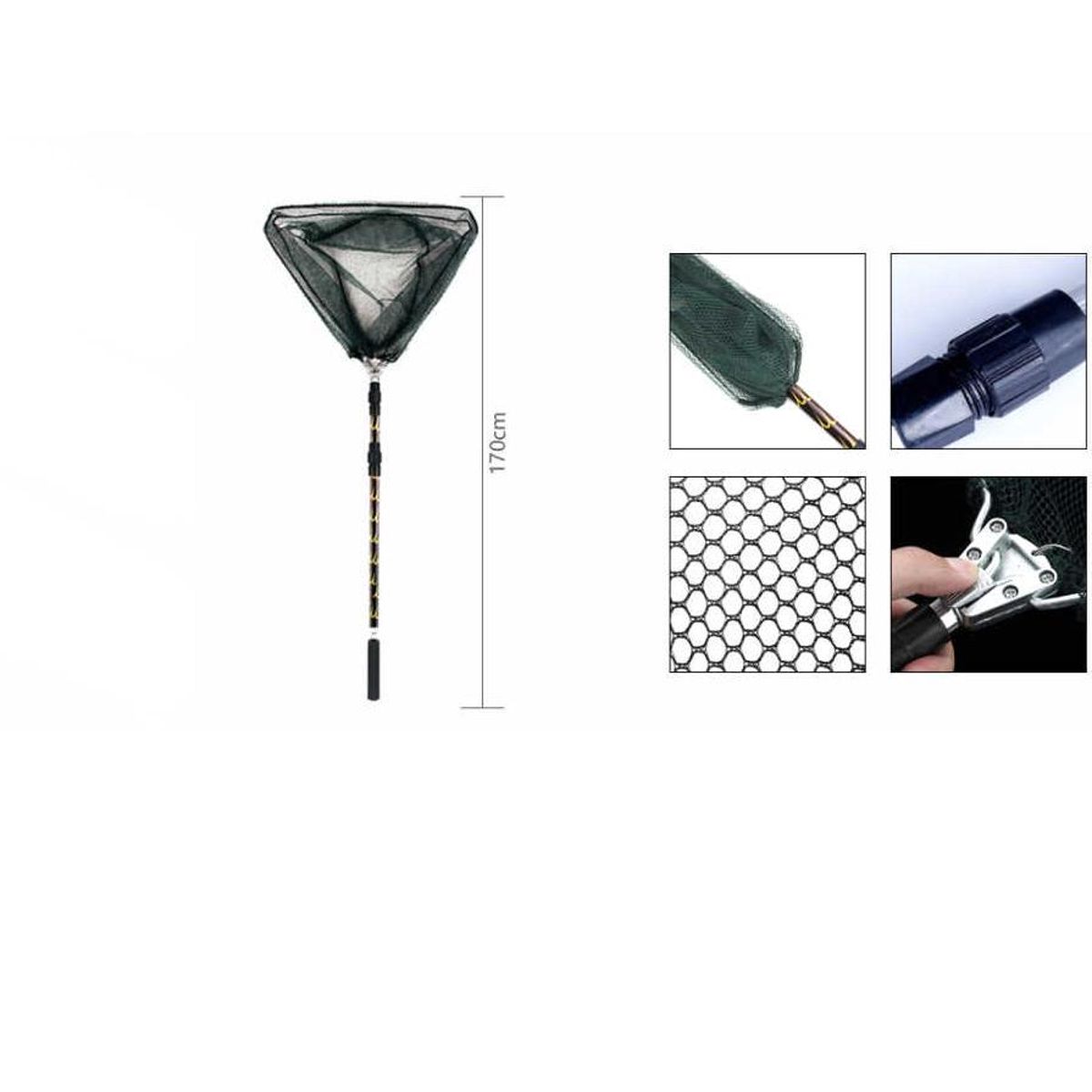 GENERICO - Red De Pesca Plegable Portátil De 170cm