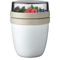 TITIZ - Vaso Para Yogurt Frutas y Cereales 650ml Crema