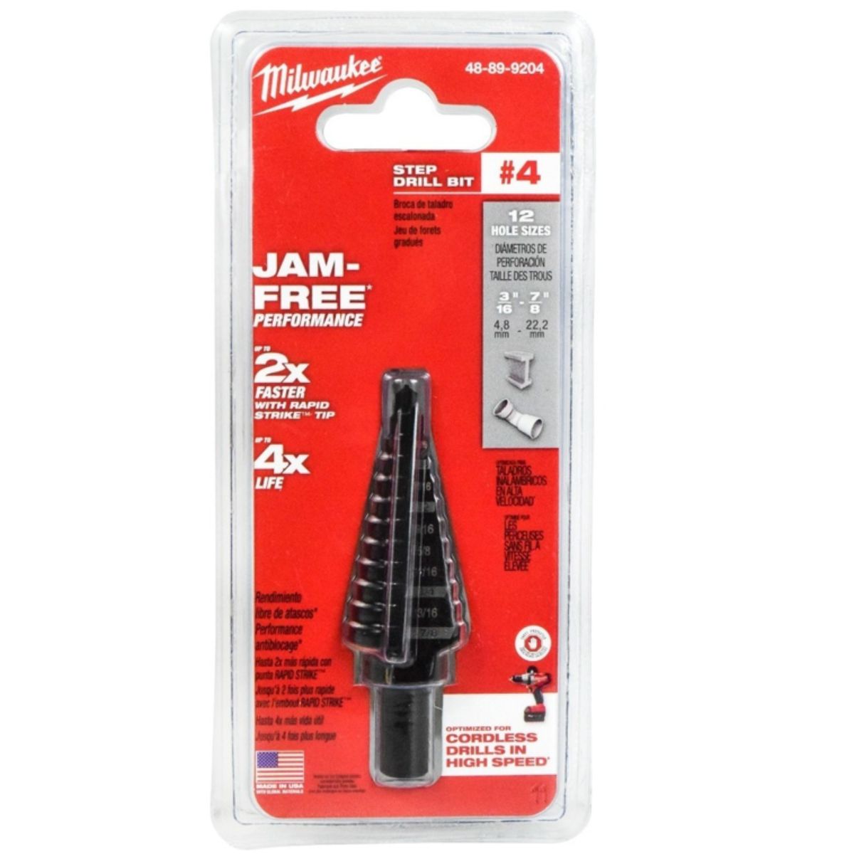 MILWAUKEE - Broca Cono Escalonada Milwaukee 48-89-9204 - 22mm- E.o.