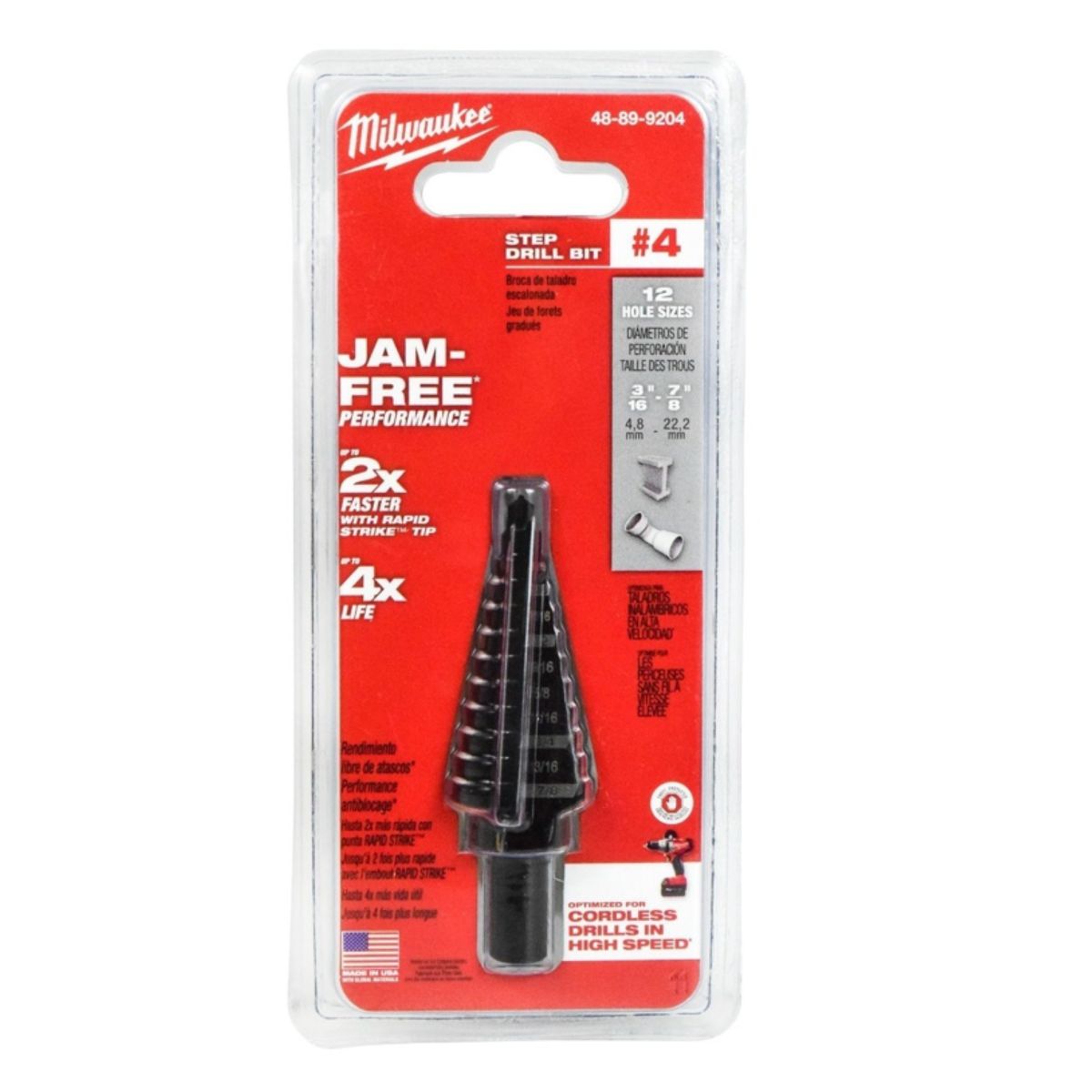 MILWAUKEE - Broca Cono Escalonada Milwaukee 48-89-9204 - 22mm- E.o.