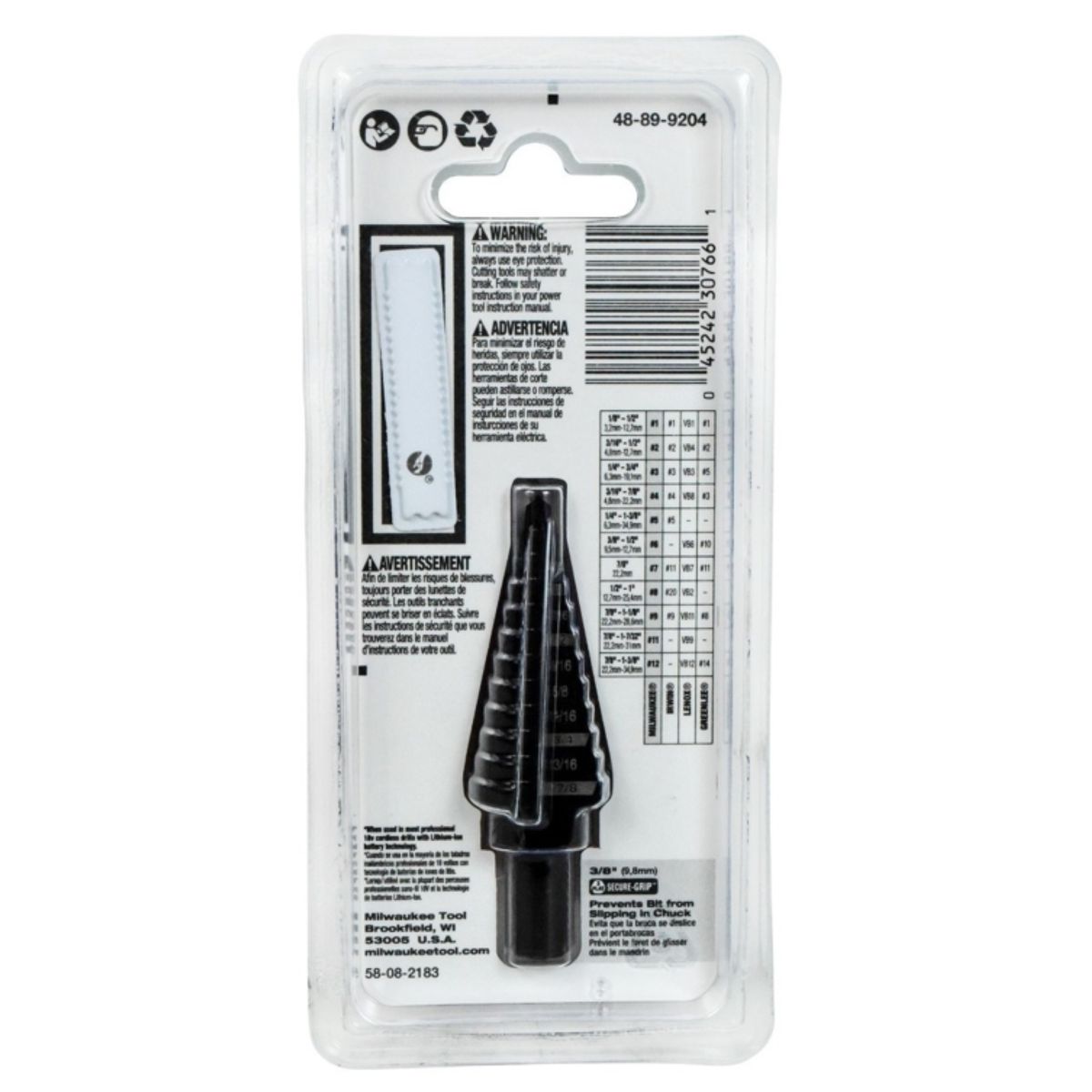 MILWAUKEE - Broca Cono Escalonada Milwaukee 48-89-9204 - 22mm- E.o.