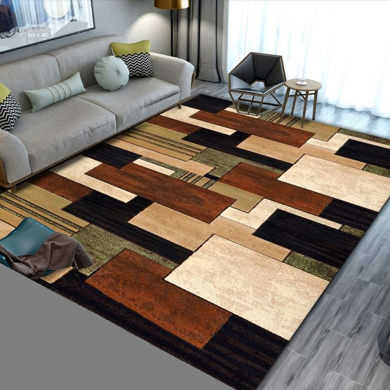 GENERICO - Alfombra MODERNA 200X240 CM TETRIS MARRON WYM