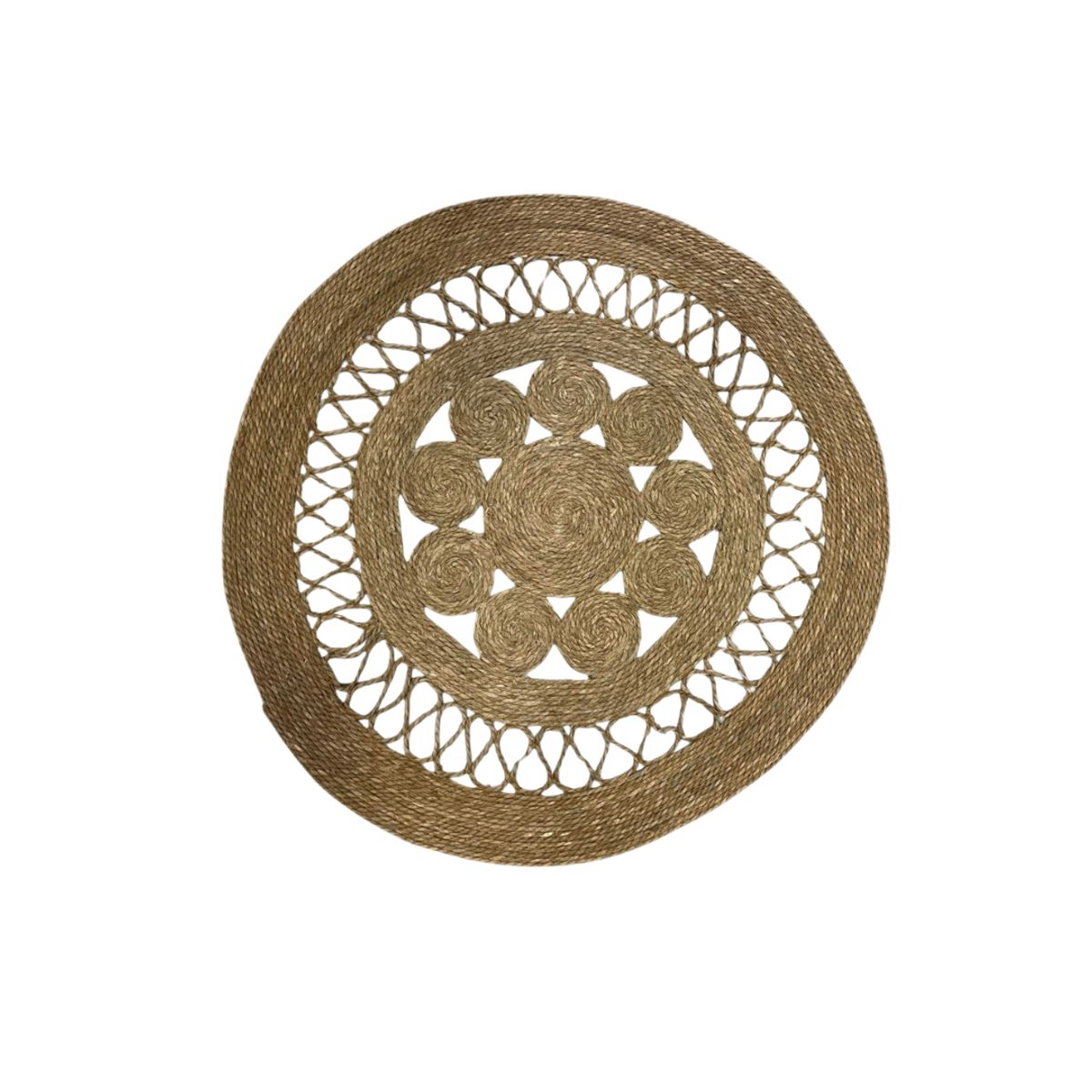 GENERICO - Alfombra Yute redonda boho chic