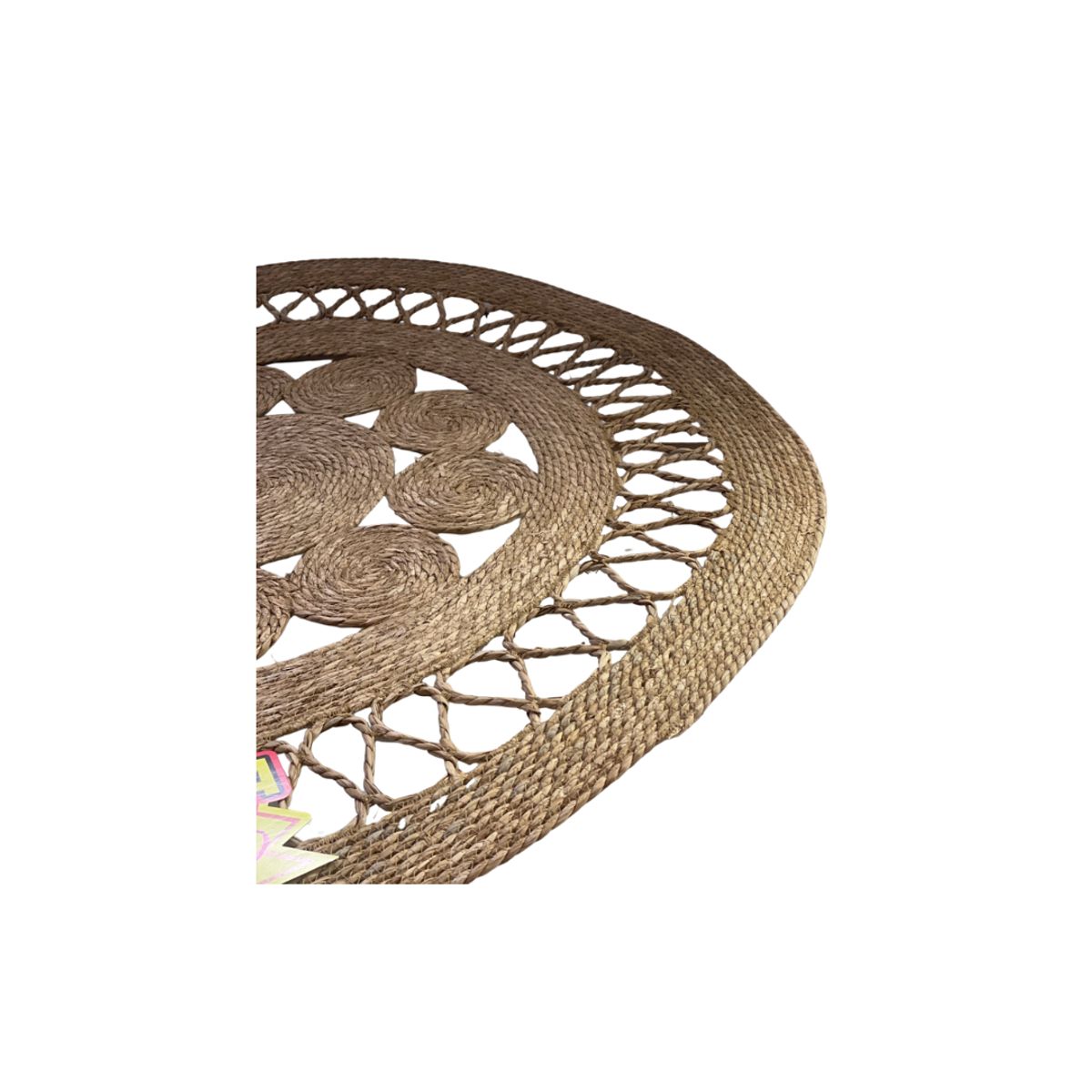 GENERICO - Alfombra Yute redonda boho chic