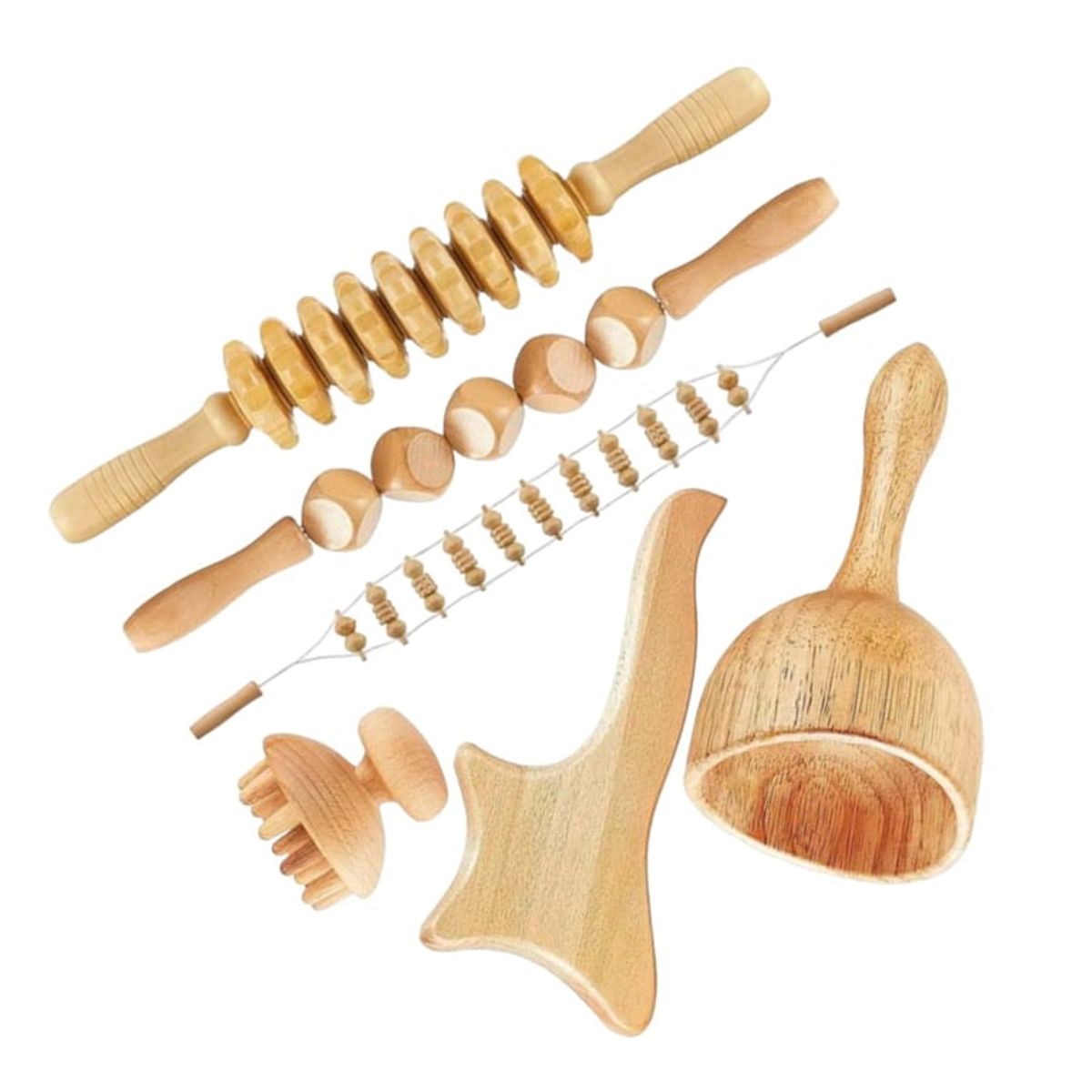 GENERICO - Kit Para Maderoterapia de 6 Piezas