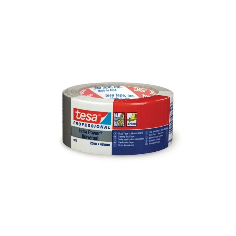 TESA - Cinta adhesiva multiuso Gris 25mt x 50mm Extra Power Tesa