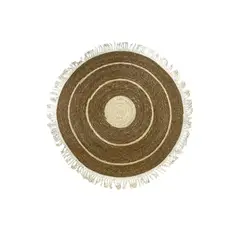 GENERICO - Alfombra Yute redonda boho chic