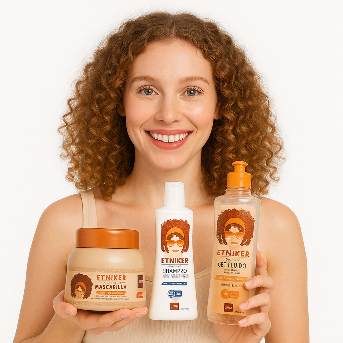 ETNIKER - Pack Shampoo Afrohair + Mascarilla Afro + Gel Fluido Etniker
