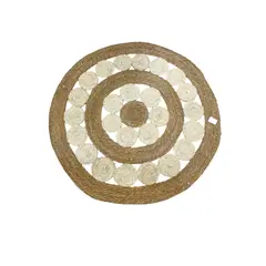 GENERICO - Alfombra Yute redonda boho chic