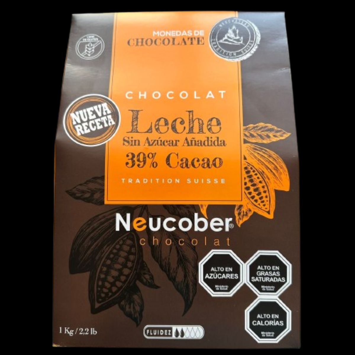 GENERICO - 808 Monedas Leche 39% cacao Sin Azucar 1kg