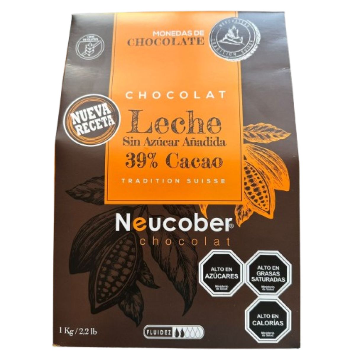GENERICO - 808 Monedas Leche 39% cacao Sin Azucar 1kg