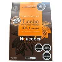 Chocolate 39% Cacao Leche Sin Azucar Monedas Neucober 1kg
