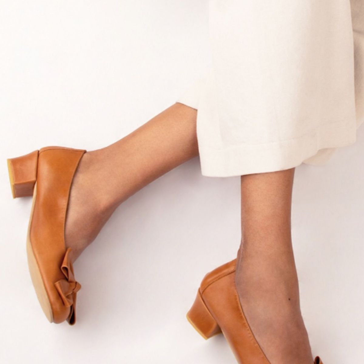 GANDARVA - Zapato Mujer De Cuero Lilly Camel 4 cm