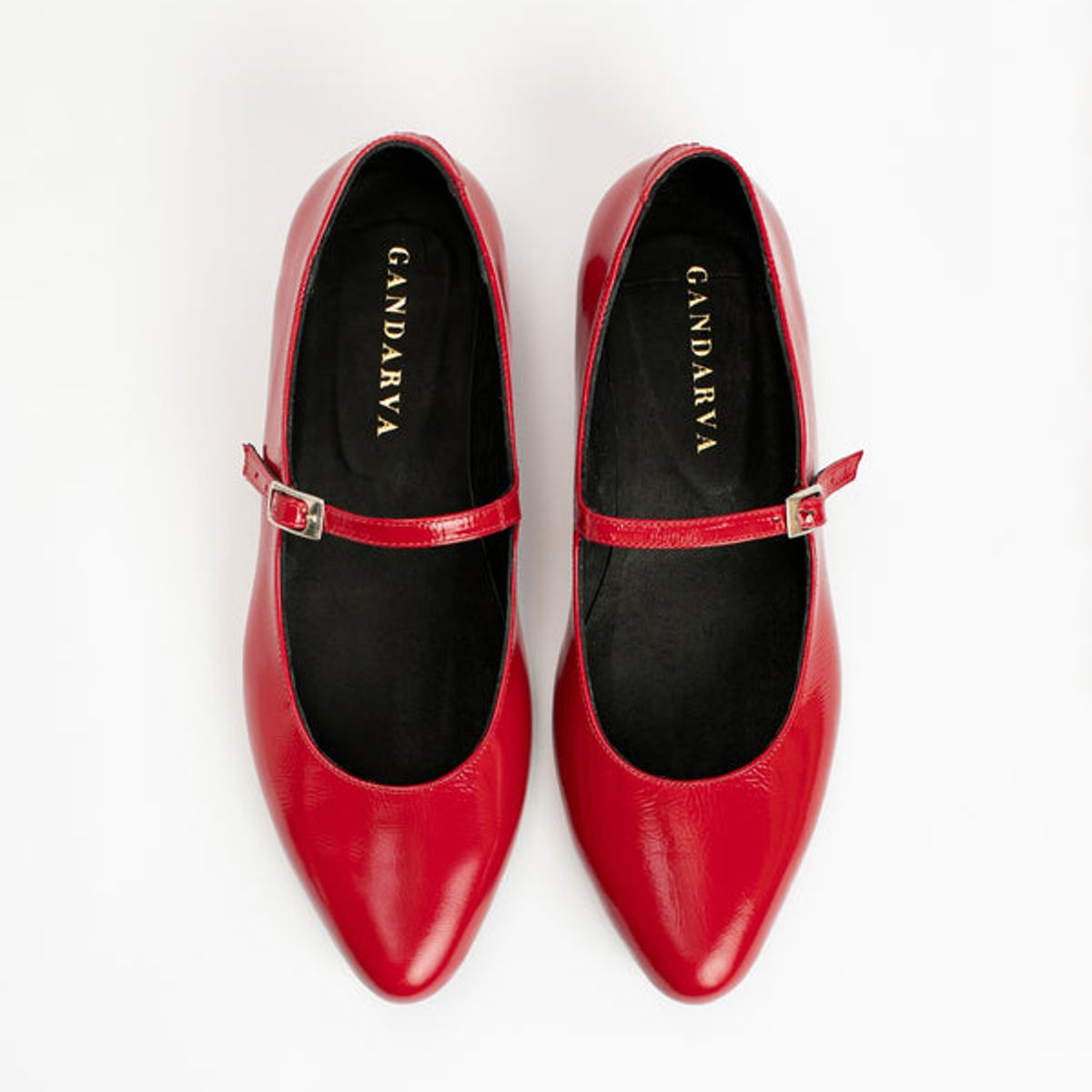 GANDARVA - Ballerina Mujer De Cuero Almudena Rojo Richato