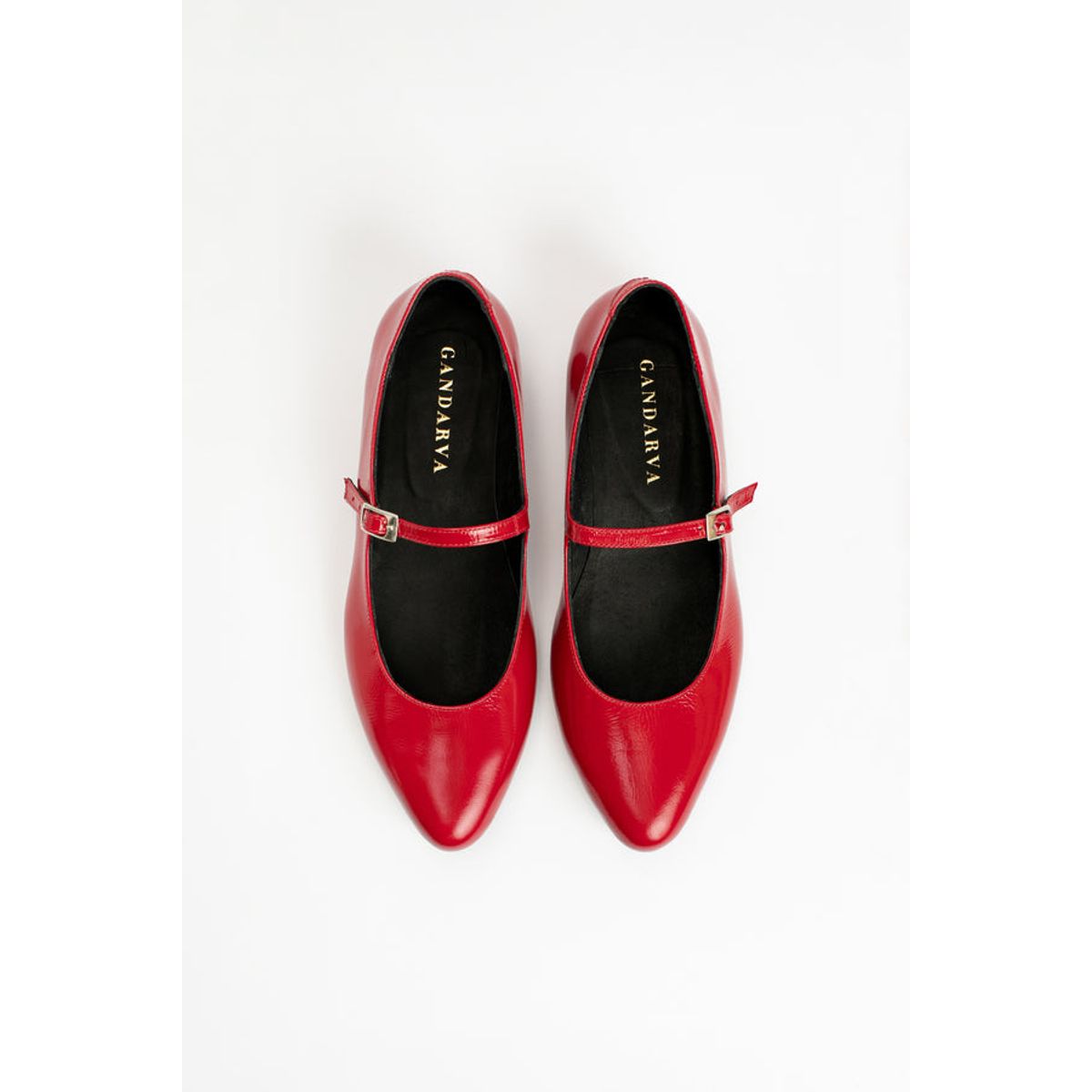 GANDARVA - Ballerina Mujer De Cuero Almudena Rojo Richato