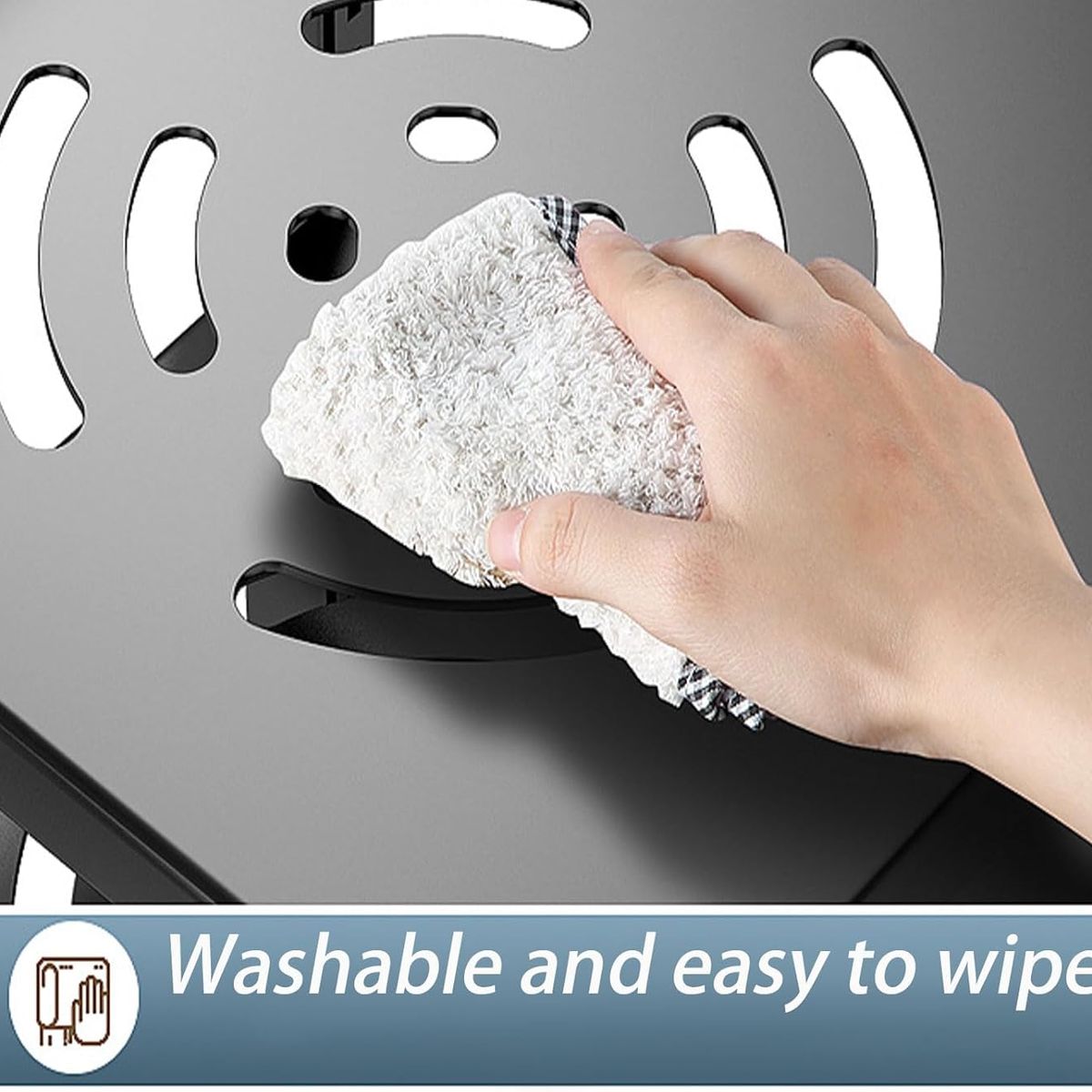 GENERICO - ORGANIZADOR DE COCINA ALAMCENAMIENTO DE OLLAS SARTENES NEGRO WM