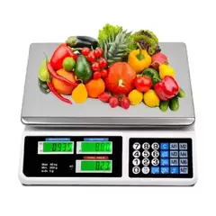 MUNDO MAGIA - Balanza Pesa Digital 40 Kilos Recargable Negocio Electrónica