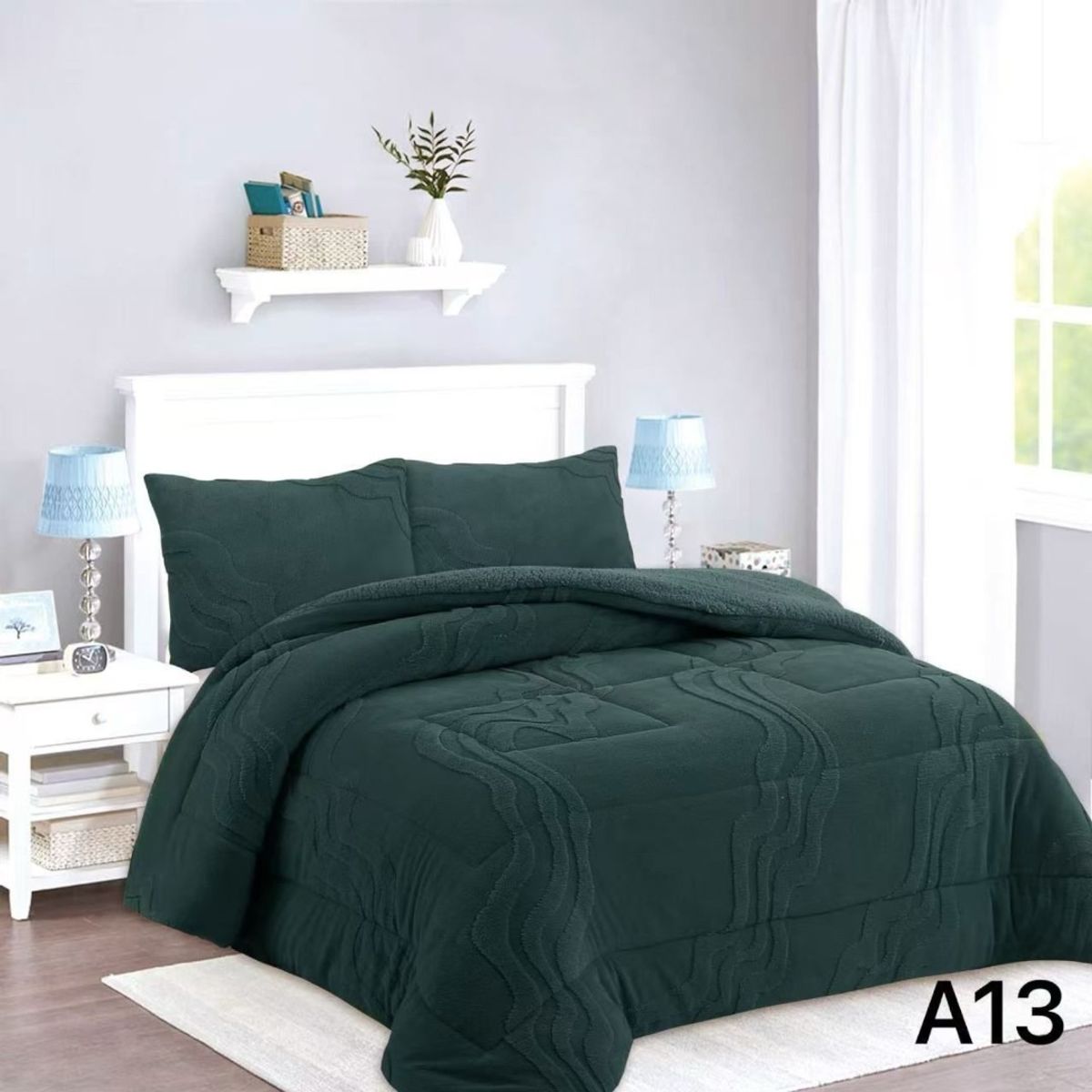 ANGELES DEL HOGAR - COBERTOR CON CHIPRRO DISEÑO RELIEVE KING