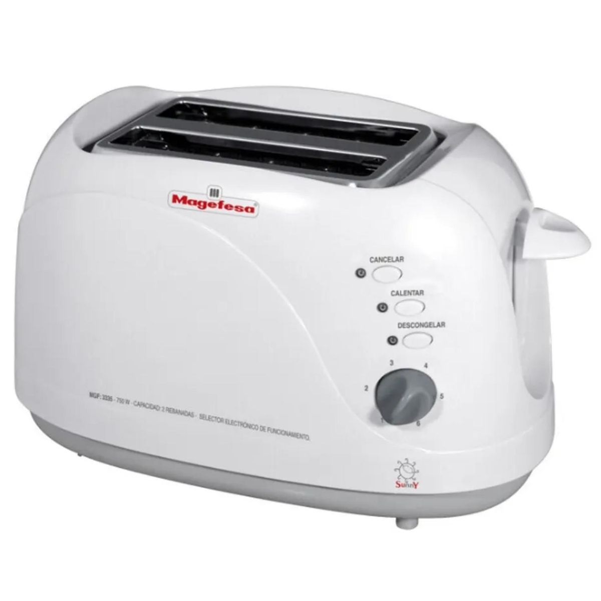 MAGEFESA - Tostador De Pan Electrico 750W 2 Panes mgf3335