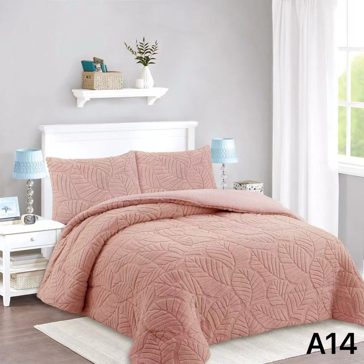 ANGELES DEL HOGAR - COBERTOR CON CHIPRRO DISEÑO RELIEVE KING