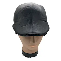 EKOL TACTICA MILITAR - Gorro Tipo Boina Cuero Suave con Visera Plana