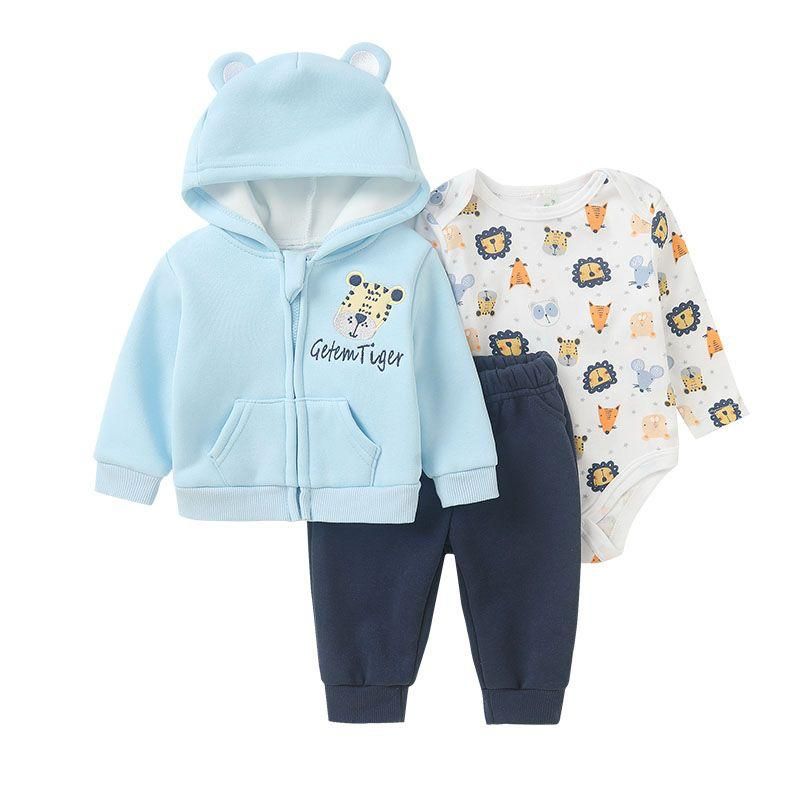 ENCANTO - Conjunto bebe nino 3 piezas Algodon Afranelado