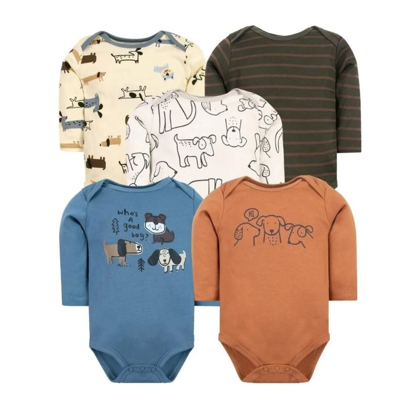 TEDMIMAK - Pack de 5 Bodies Dog love bebé