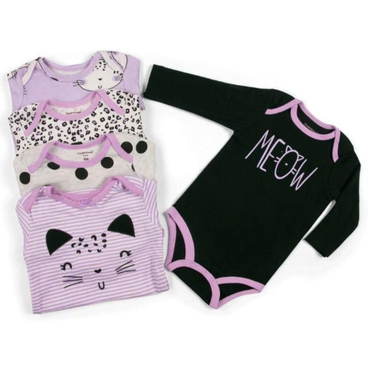 TEDMIMAK - Pack de 5 Bodies Gatita bebé