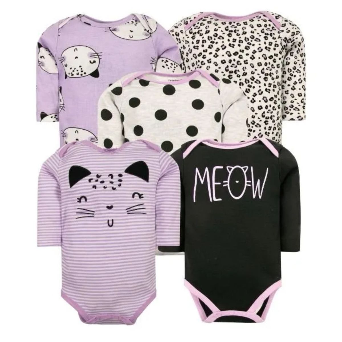 TEDMIMAK - Pack de 5 Bodies Gatita bebé