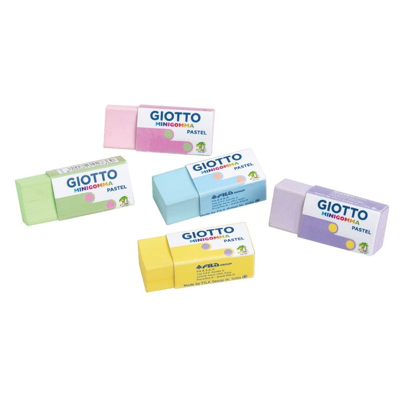 GIOTTO - Pack 5 Mini goma de borrar tonos pastel Giotto