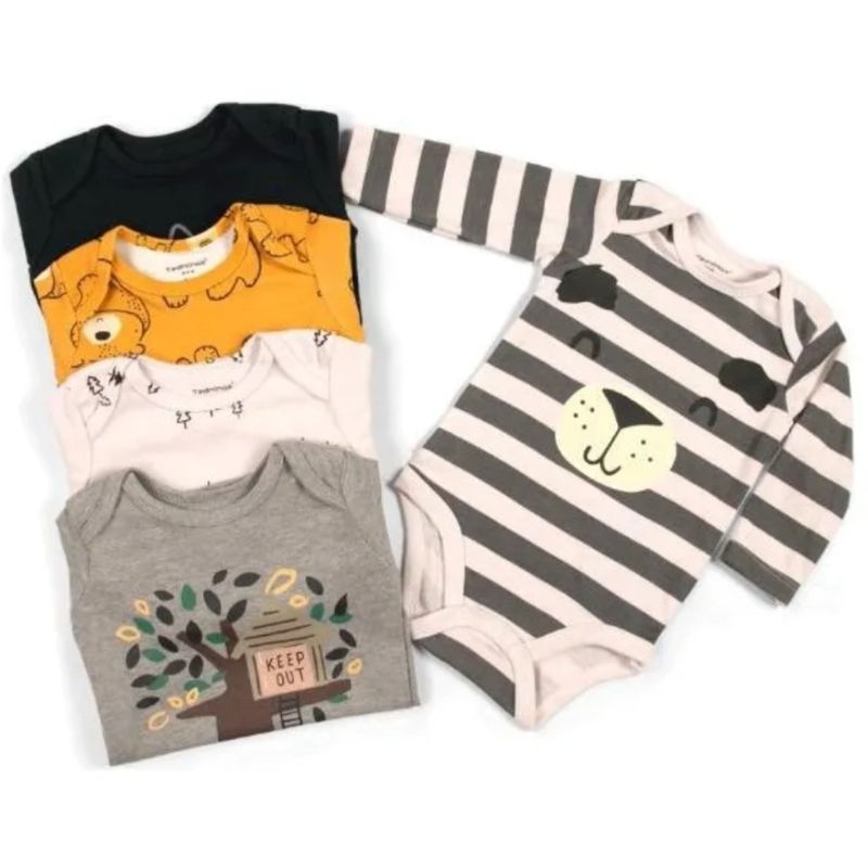TEDMIMAK - Pack de 5 Bodies Oso bebé
