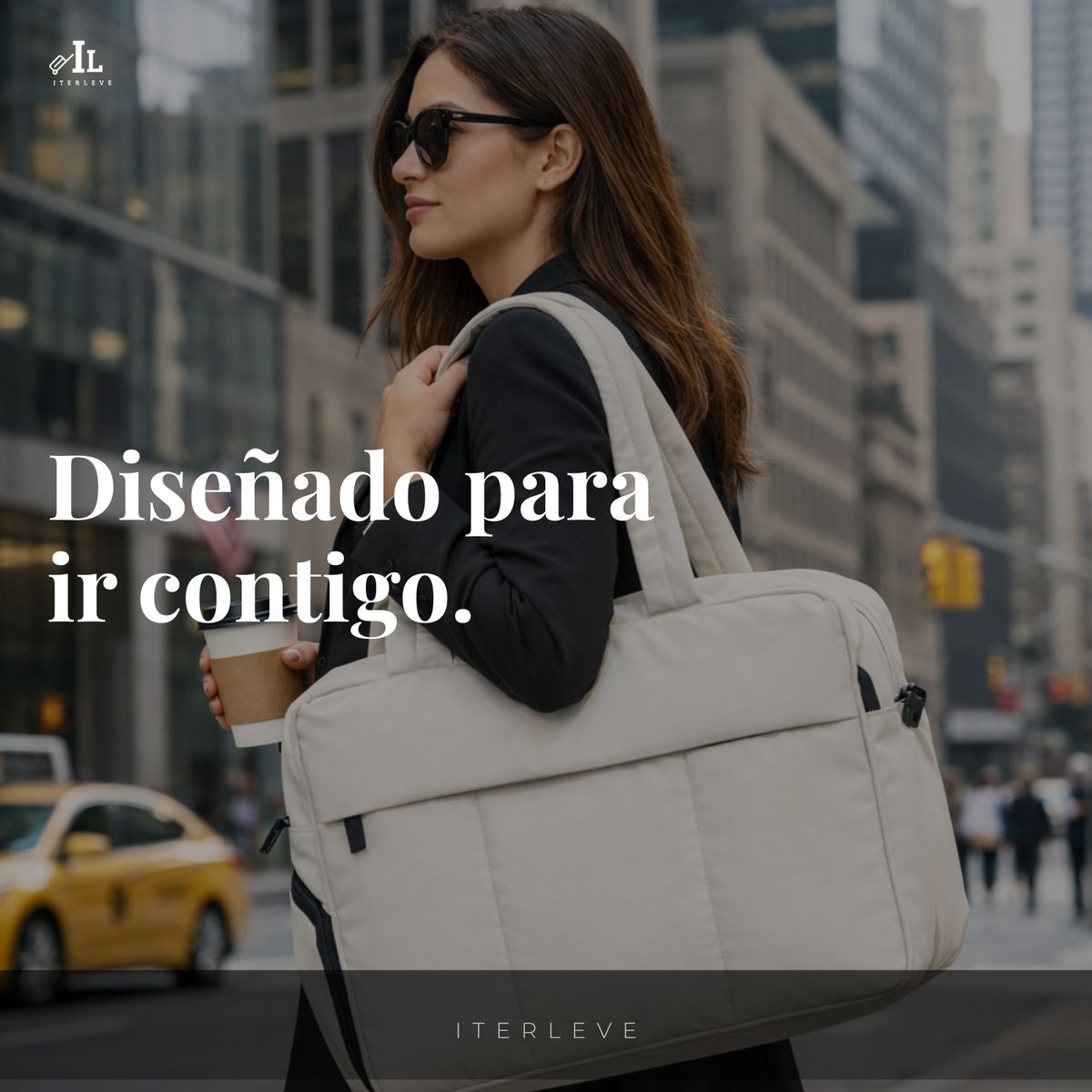 ITERLEVE - Bolso Deportivo de Viaje y Gym Mujer Lona con espacio para Zapatos