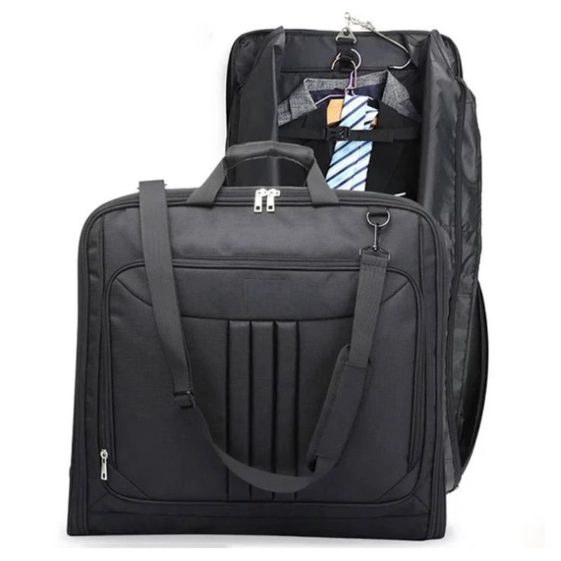 GENERICO - Bolso Portatraje Negro Tradicional Impermeable