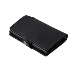 ITERLEVE - Tarjetero De Cuero PU Con Seguridad Antirrobo y Pop Up