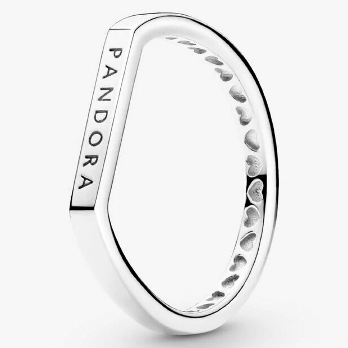 PANDORA - Anillo Barra Con Logo Pandora Combinable Mujer Pandora