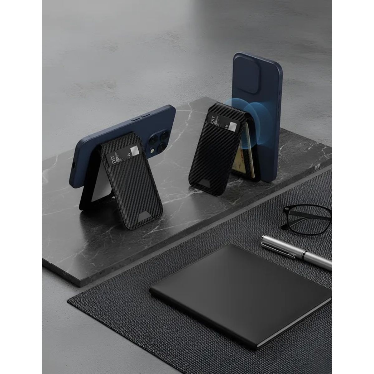 ITERLEVE - Tarjetero Celular Magnético Plegable Compatible Magsafe