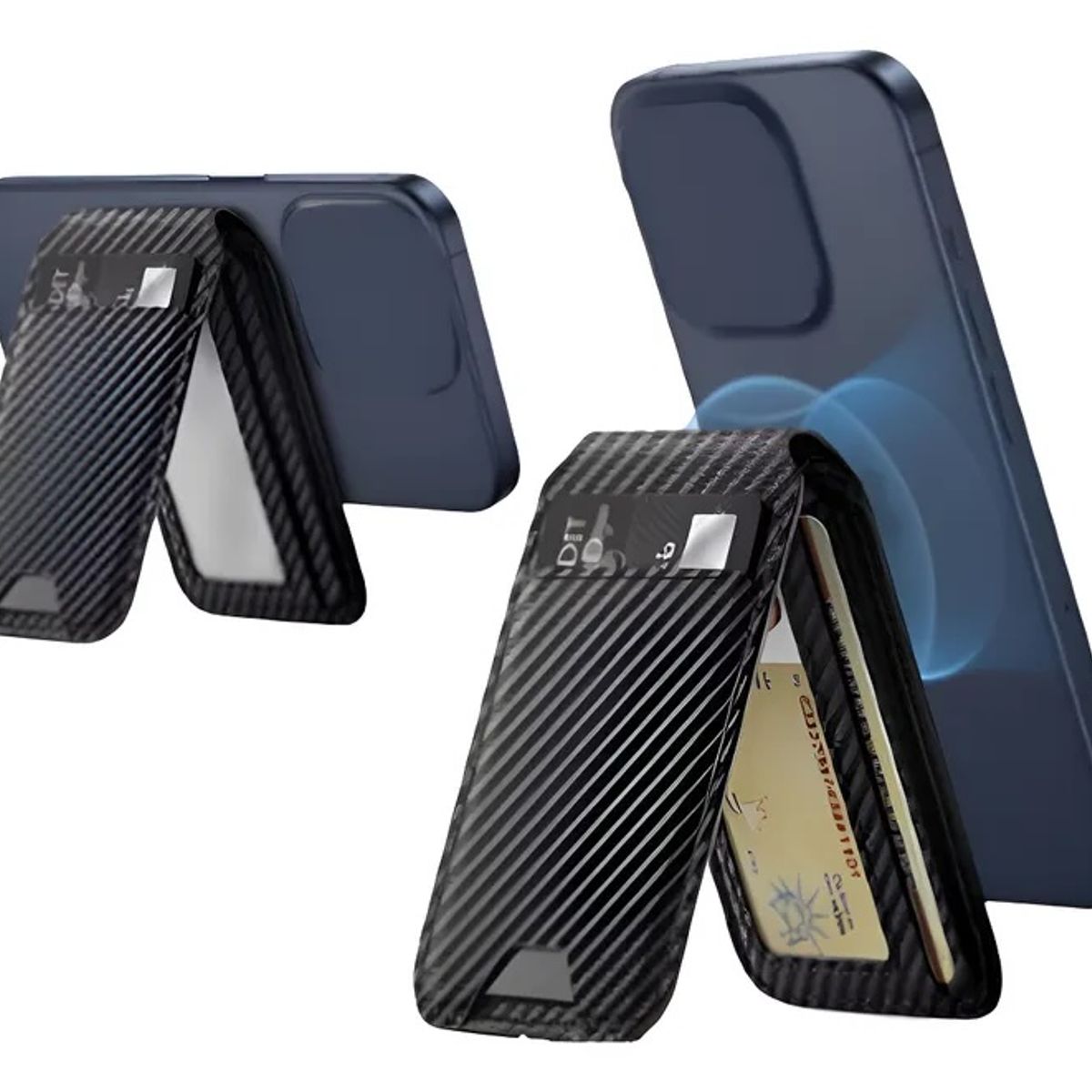 ITERLEVE - Tarjetero Celular Magnético Plegable Compatible Magsafe