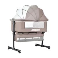 Cuna Colecho One Con Mosquitero Colchón Cafe