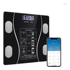 GENERICO - Balanza Pesa Digital Baño Inteligente Bluetooth Hasta 180kg