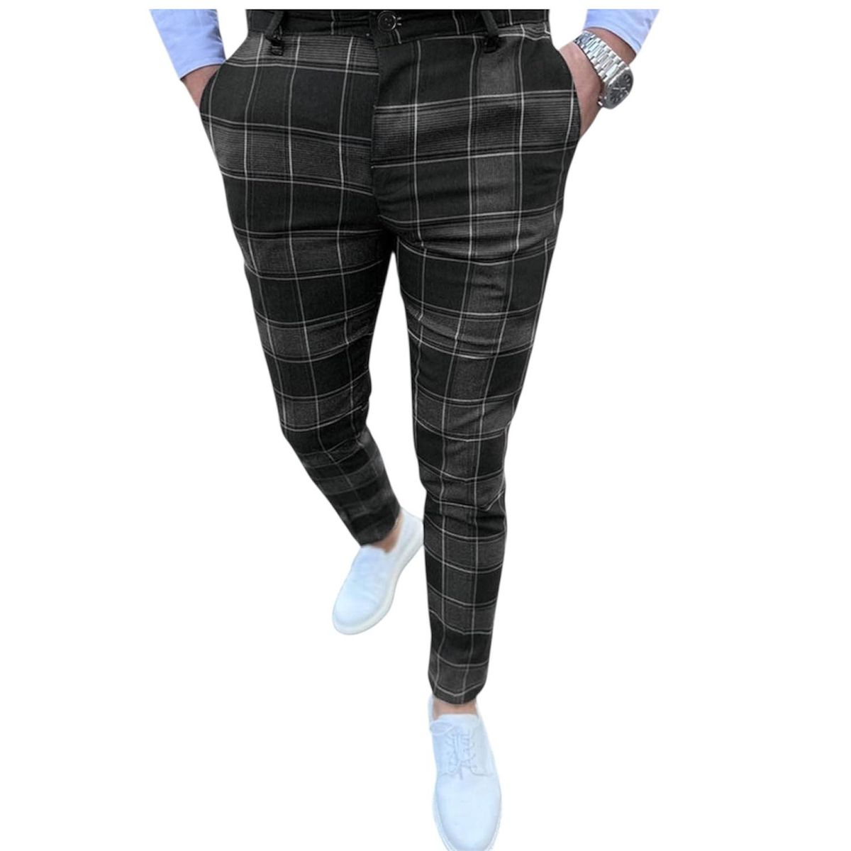 XPRESS RECHARGE - Pantalones a cuadrille para hombre