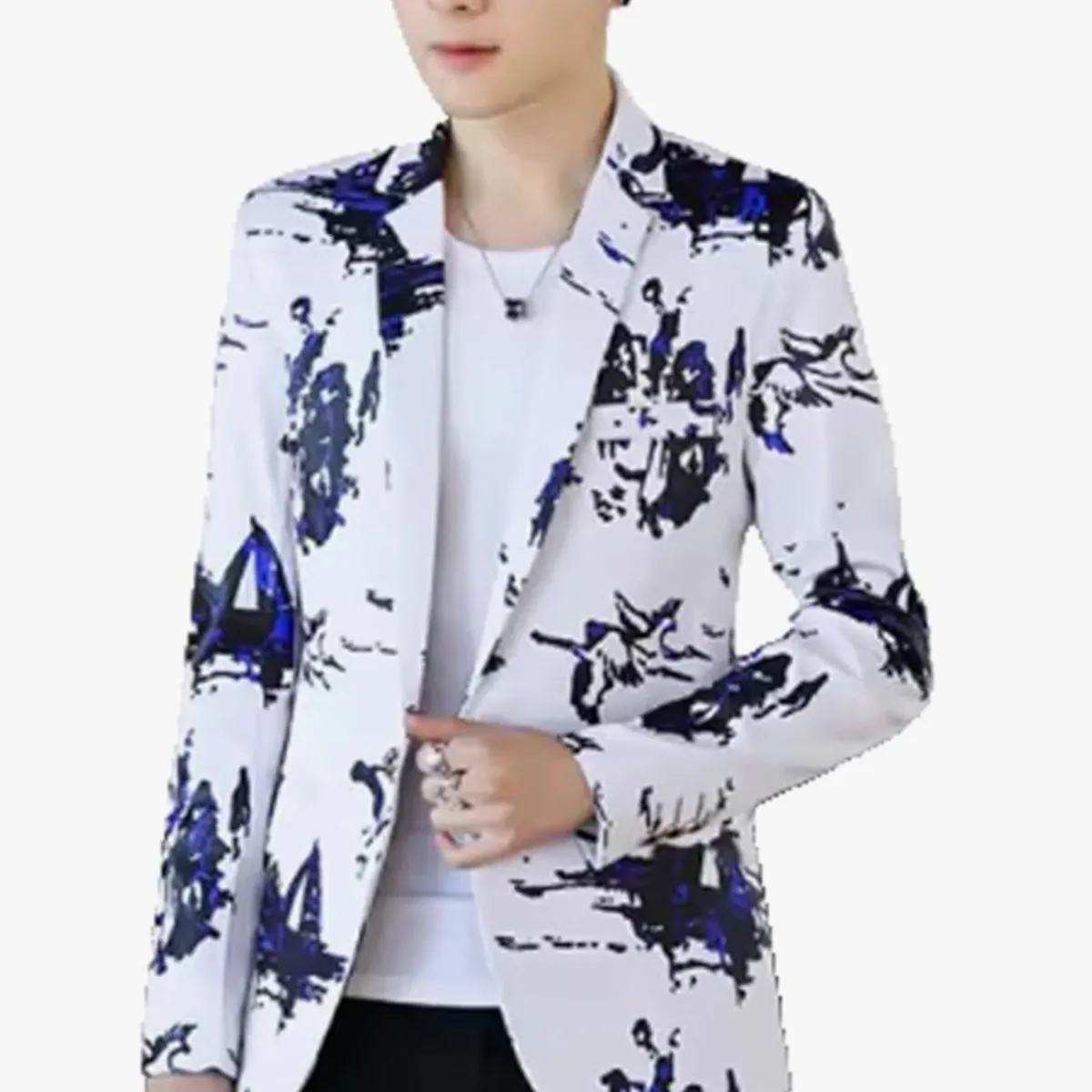 XPRESS RECHARGE - Blazer Moderno de Hombre con Diseño Artístico