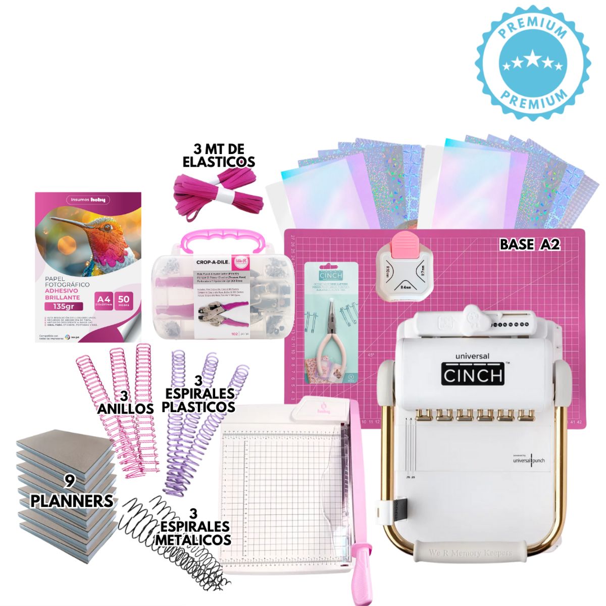 AMERICAN CRAFTS - Encuadernadora UNIVERSAL CINCH + INSUMOS K224