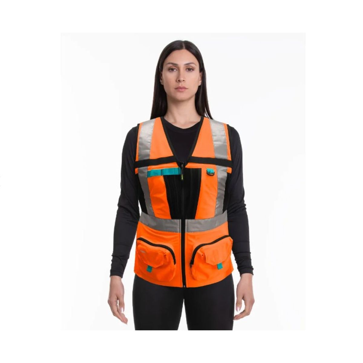JAYSON - Chaleco Geologo Minero Alta Visibilidad Mujer CERTIFICADO
