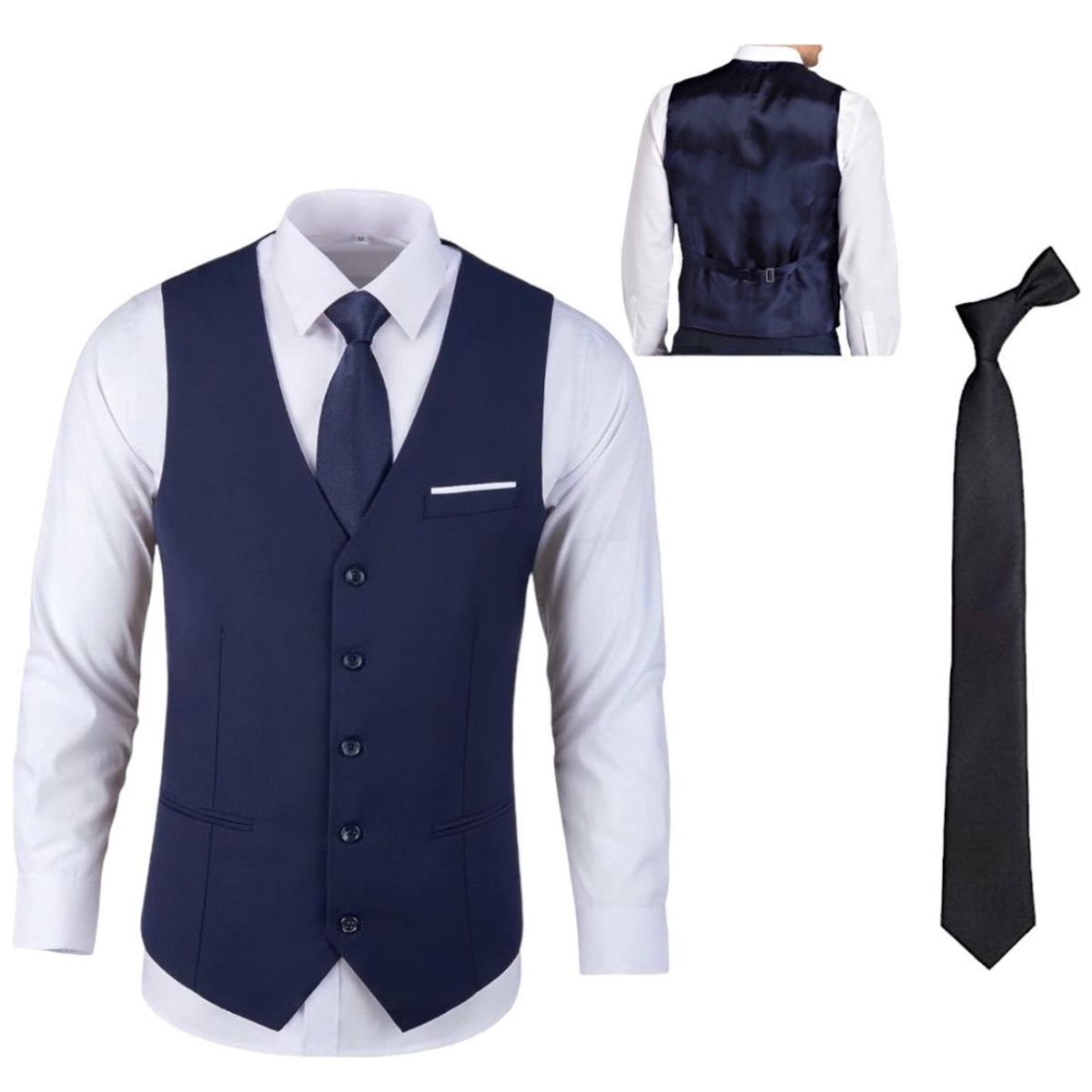 XPRESS RECHARGE - Set de 3 piezas Gillette de vestir , Corbata lisa, camisa blanca