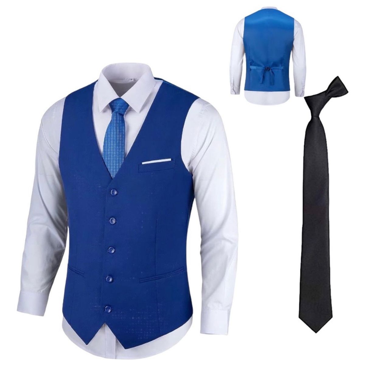 XPRESS RECHARGE - Set de 3 piezas Gillette de vestir , Corbata lisa, camisa blanca
