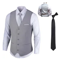 Set de 3 piezas Gillette de vestir , Corbata lisa, camisa blanca
