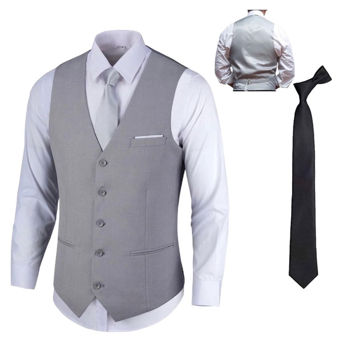 XPRESS RECHARGE - Set de 3 piezas Gillette de vestir , Corbata lisa, camisa blanca