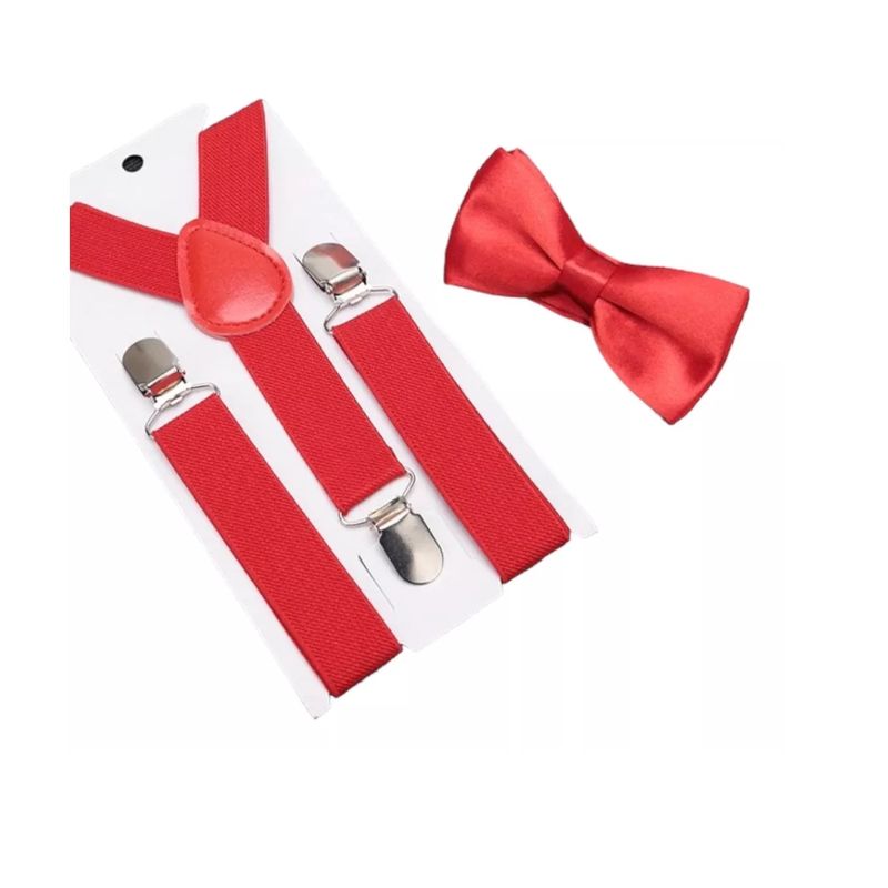 XPRESS RECHARGE - Set Suspensores  + humita corbatin para niños y niñas