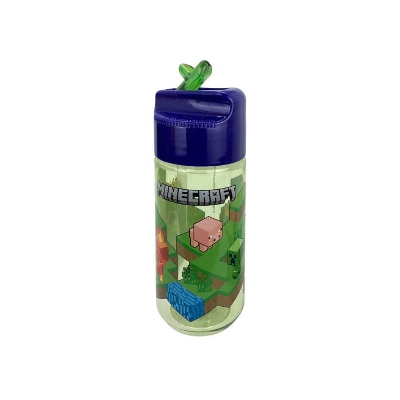 INTEK GAMES - Botella Vaso De Agua Jugo Minecraft Video Juego 430 Ml
