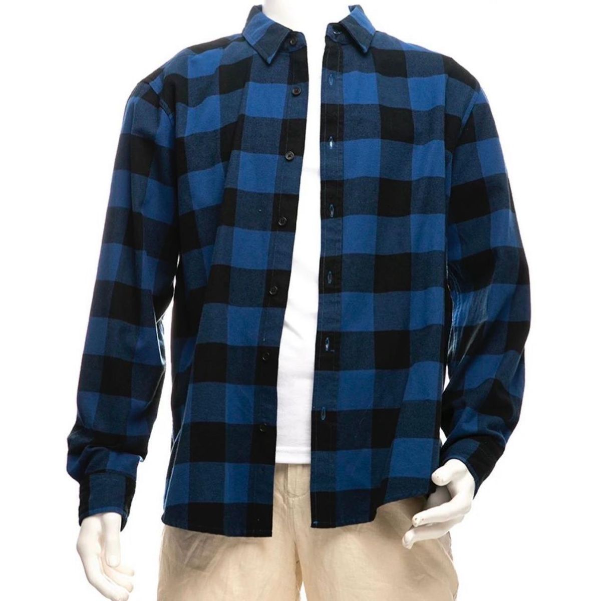 XPRESS RECHARGE - Camisa Negra cuadrille 100 % algodon